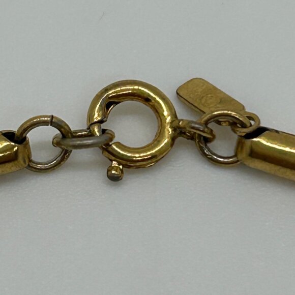 Vintage Monet Gold Snake Chain Necklace Choker Minimalist Jewelry 1970s 15 in. - Picture 3 of 13